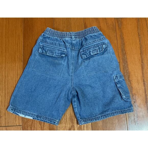 Vintage Disney Pixar Cars Denim Jean cargo Shorts 2000s y2k elastic band size 7 - Picture 6 of 8